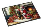 NEW Leonberger and Santa Claus Doormat Front Door Mat Indoor Outdoor Rugs for Entryway, Non Slip Washable Low Pile, 18H X 27W