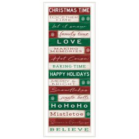 Trendy Decor 4U Christmas Time White Framed Wall Art for Living Room, Bedroom Wall Art Print for Home Decor by Cindy Jacobs