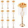 VEVOR 10PCS 55cm/21.65' Tall Crystal Wedding Flower Stand Vase for Party Decor