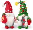 Set of 2 Christmas Gnome Plush Decorations