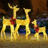 3-Piece Lighted Christmas Reindeer Family Set Outdoor Decorations