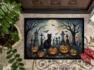 NEW Black Cat Spooky Halloween Doormat Front Door Mat Indoor Outdoor Rugs for Entryway, Non Slip Washable Low Pile, 18H X 27W