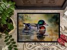 Wood Duck Doormat Front Door Mat Indoor Outdoor Rugs for Entryway, Non Slip Washable Low Pile, 24H X 36W