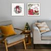 Trendy Decor 4U 2- Piece Vignette Cardinal Wreath White Framed Wall Art for Living Room, Bedroom Wall Art Print for Home Decor by Linda Spivey