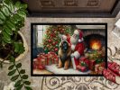 NEW Leonberger and Santa Claus Doormat Front Door Mat Indoor Outdoor Rugs for Entryway, Non Slip Washable Low Pile, 18H X 27W