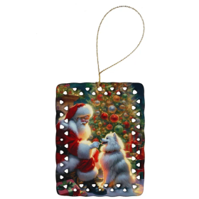 American Eskimos And Santa Claus Porcelain Decorations Christmas Tree Hanging Decorations (Option: Default)