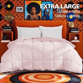 Extra Large Pink Quilt Inner, Comfortable, Soft, And Skin-friendly Oversized Duvet, Machine Washable, Suitable For Home Bedroom Use, All-season V (Option: T)
