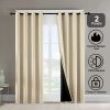 Grommets Thermal Insulated with Coated Lining 52 in. W x 63 in. L Indoor Blackout Curtains (Set of 2)