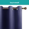 Polyester Grommets Thermal Insulated with Coated Lining 52 in. W x 84 in. L Indoor Blackout Curtains (Set of 2)
